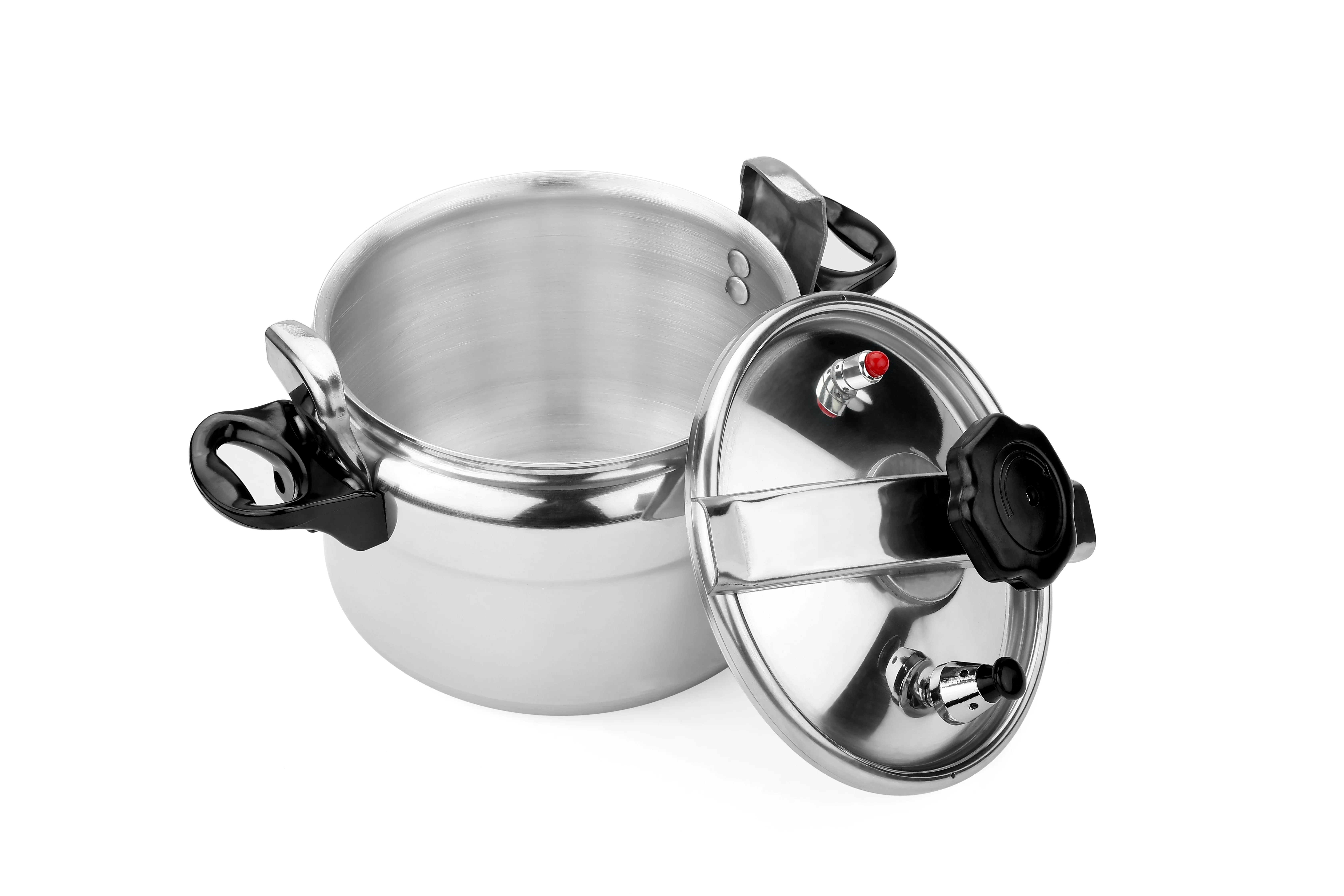 5L 7L 4L Aluminum Pressure Cooker Double Handle Induction Gas Suitable Cookware Bakelite Handles Home Hotels Restaurants Camping