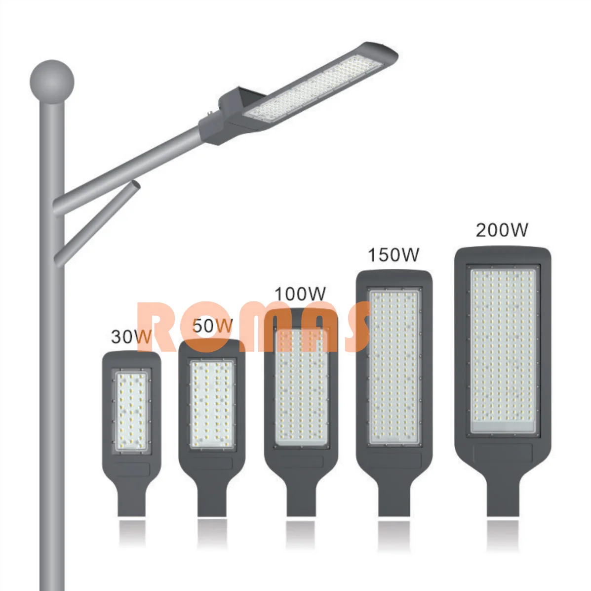 ABS SMD 1000 watt solar lights solar street light 2500w solar lamps outdoor garden street with 3000w solar led remote control