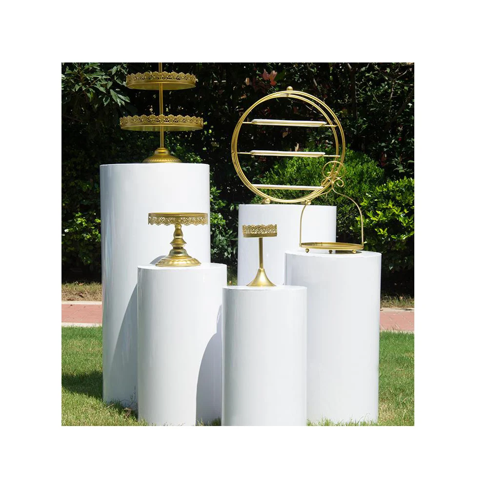 Cylinders Pedestal Decor Stand Round Pillars Plinth Column Cake Dessert Table Display for Party Birthday Wedding