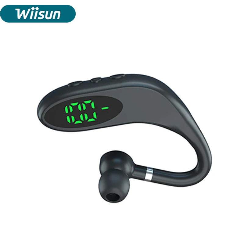J Free Sample S11 Ear hook Wireless TWS Earphone Business Stereo Headphones Handsfree BT5.0 Headset With LED power display
