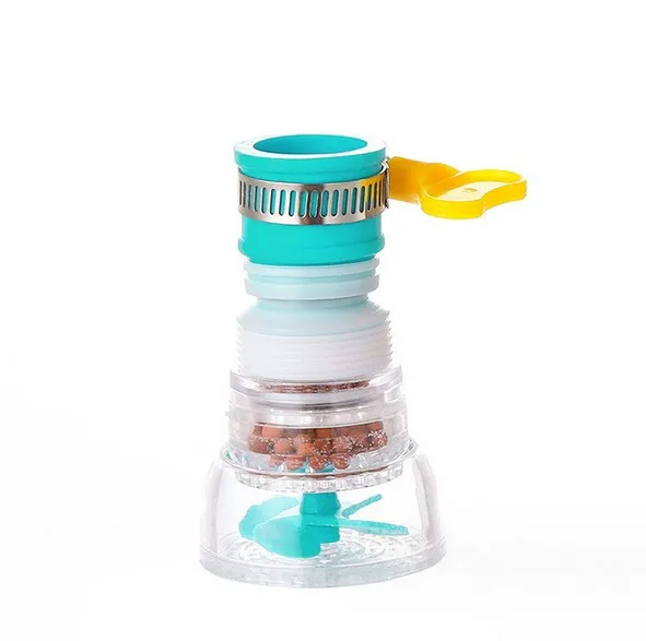 Home kitchen splash-proof water filter water purifier faucet rotating drainer extendable medical stone filter shower head