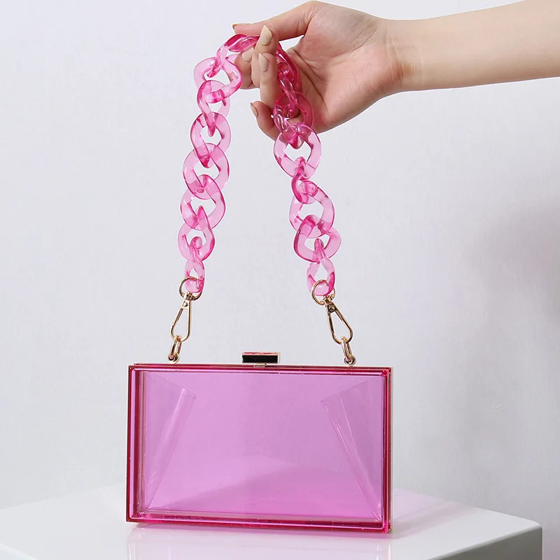 Luxury Women Acrylic Clear Purse Cute Transparent Crossbody Bag Lucite See Through Handbags Party wedding bags Evening Clutch
