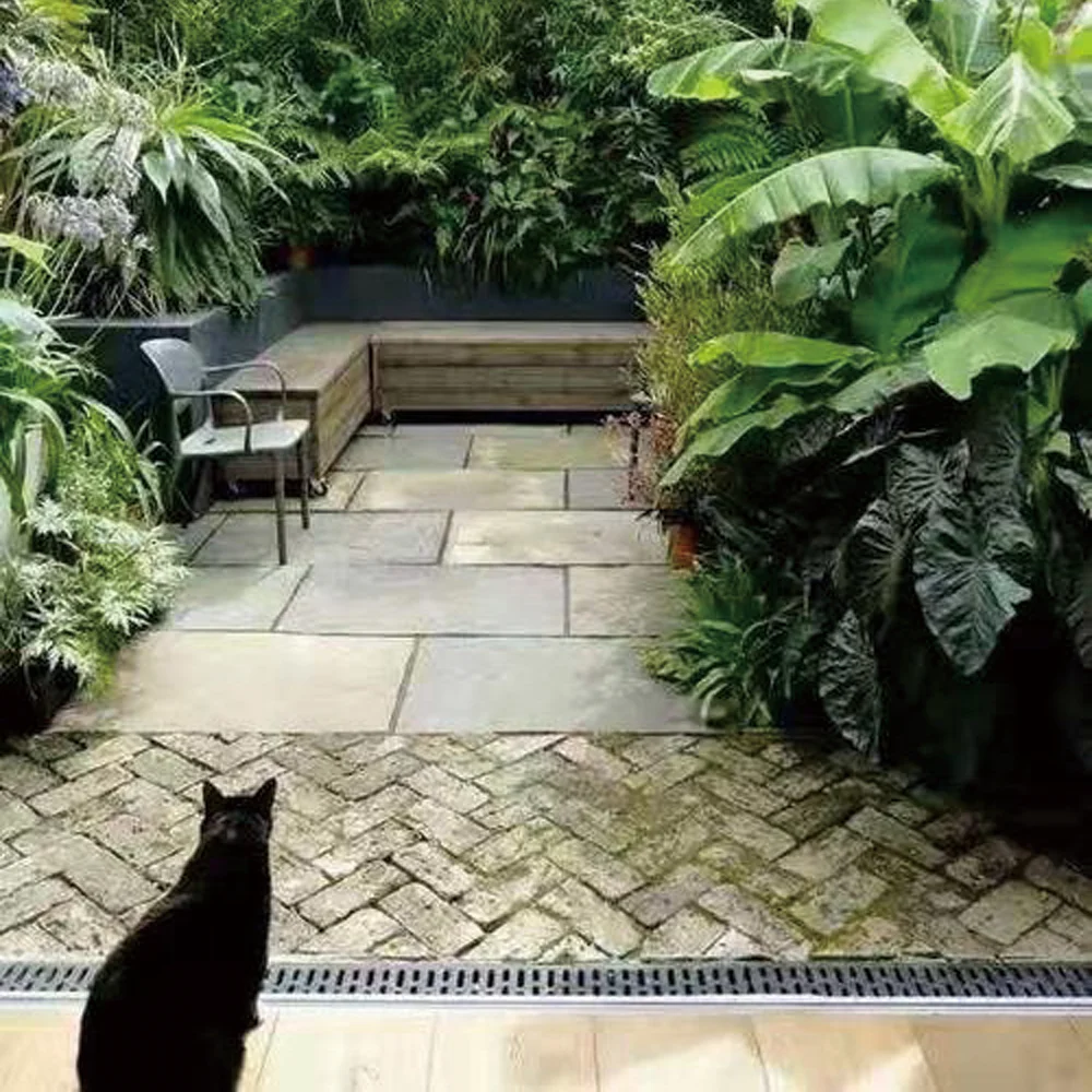 Grating cover drain channel system Stainless Steel Linear straight Storm Water Sump Pit precast concrete drainage channels