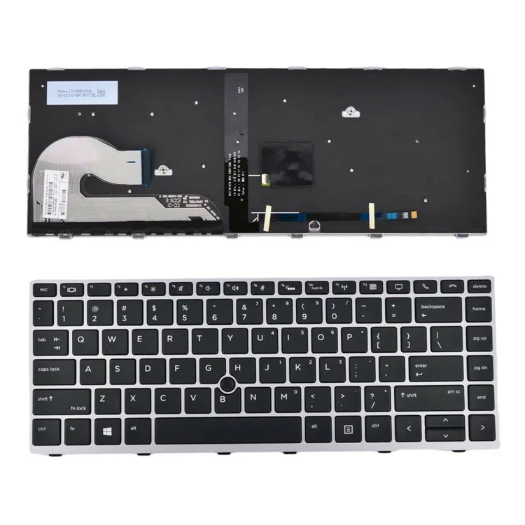 New For HP EliteBook 840 G5 846 G5 745 G5 Laptop Keyboard US Backlit Silver Frame With Point