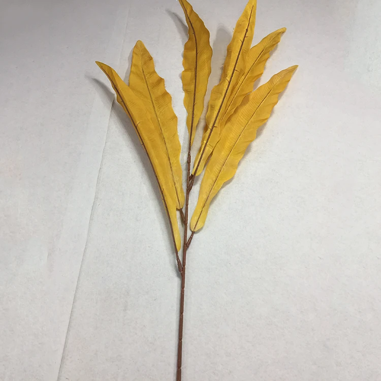 Colorful solid color phoenix nest leaf wedding decoration plants flower autumn replicated artificial leaves