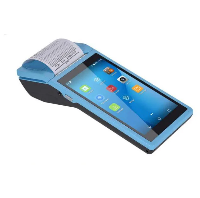 Android Pda Pos Terminal Thermal Printer Barcode Scanner Handheld POS Machine Android 8.1 with Mobile Pos Machine Blue Tooth A4
