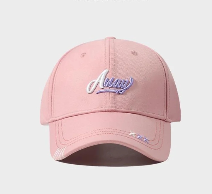 Guangzhou OEM Embroidery Logo Pink Red Ladies Hat