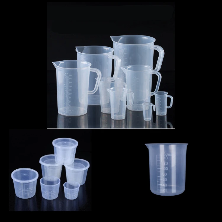 P&M OEM customized measuring cup jug plastic 50ml 100ml 250ml 300ml 500ml 1L