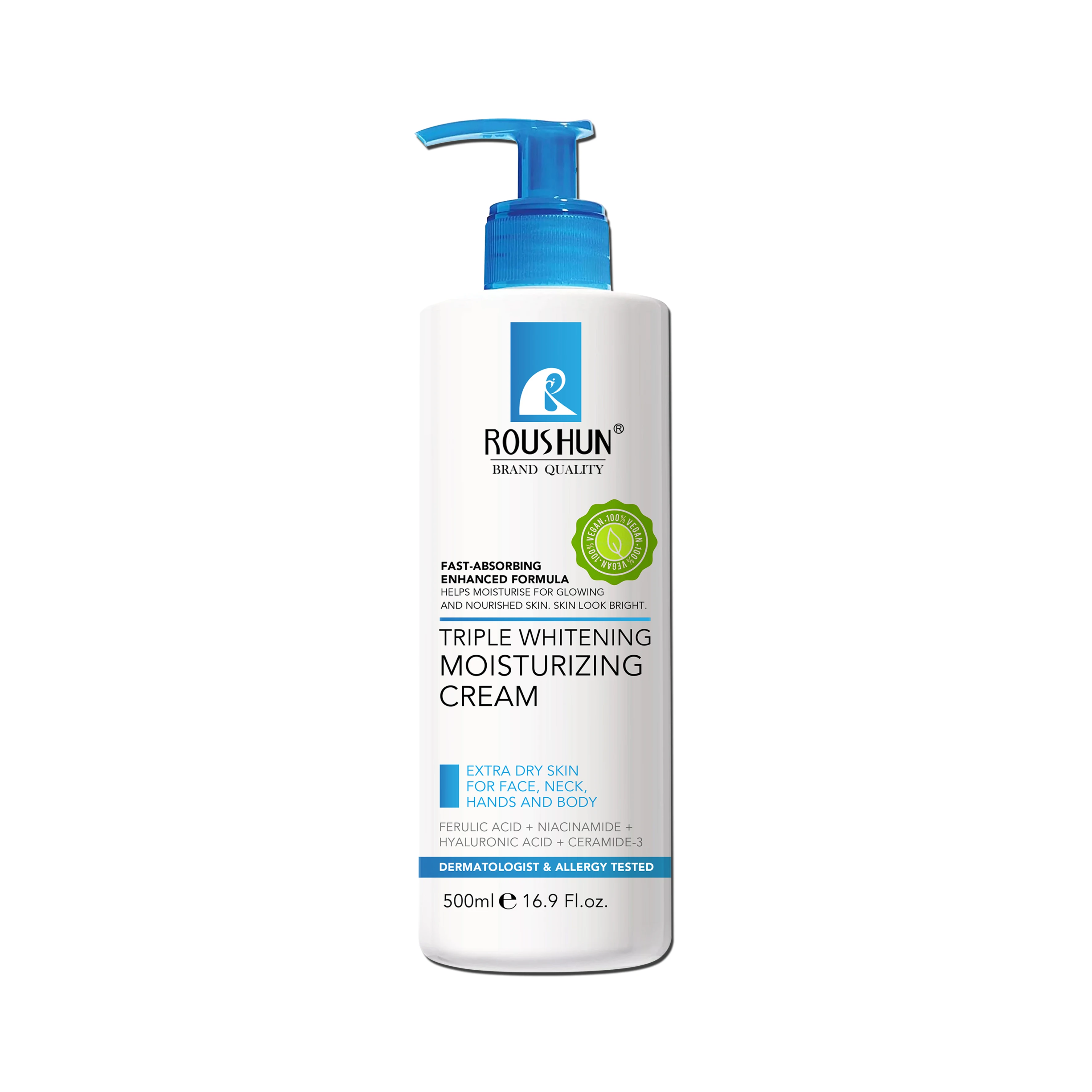 ROUSHUN Body Lotion Brightening Nourishing Smoothing Triple Whitening Body Lotion