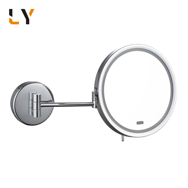 China Supplier LED Mirror Chrome Wall Mounted Bathroom Accessories Bath Mirror