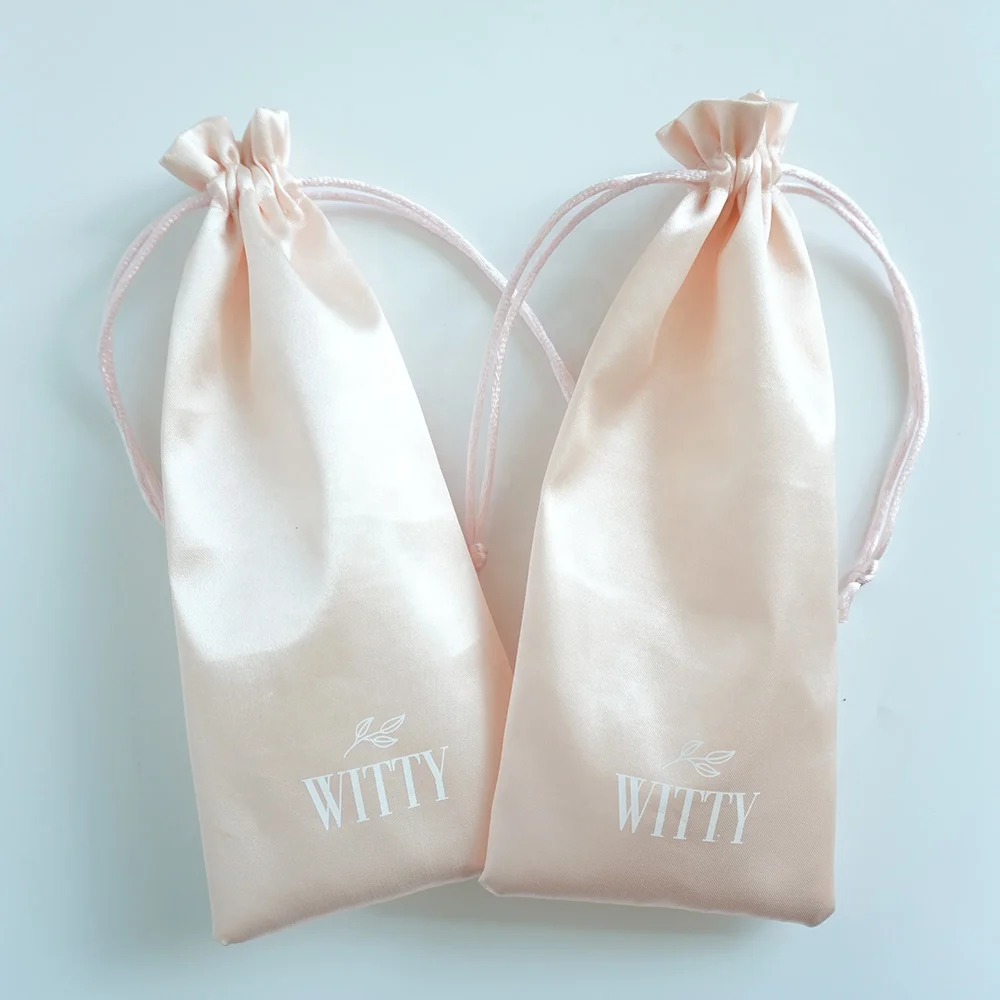 Wholesale Factory cheap  Luxury Private Label logo Custom Printed Bags Satin Bag Extension Packaging hair bags