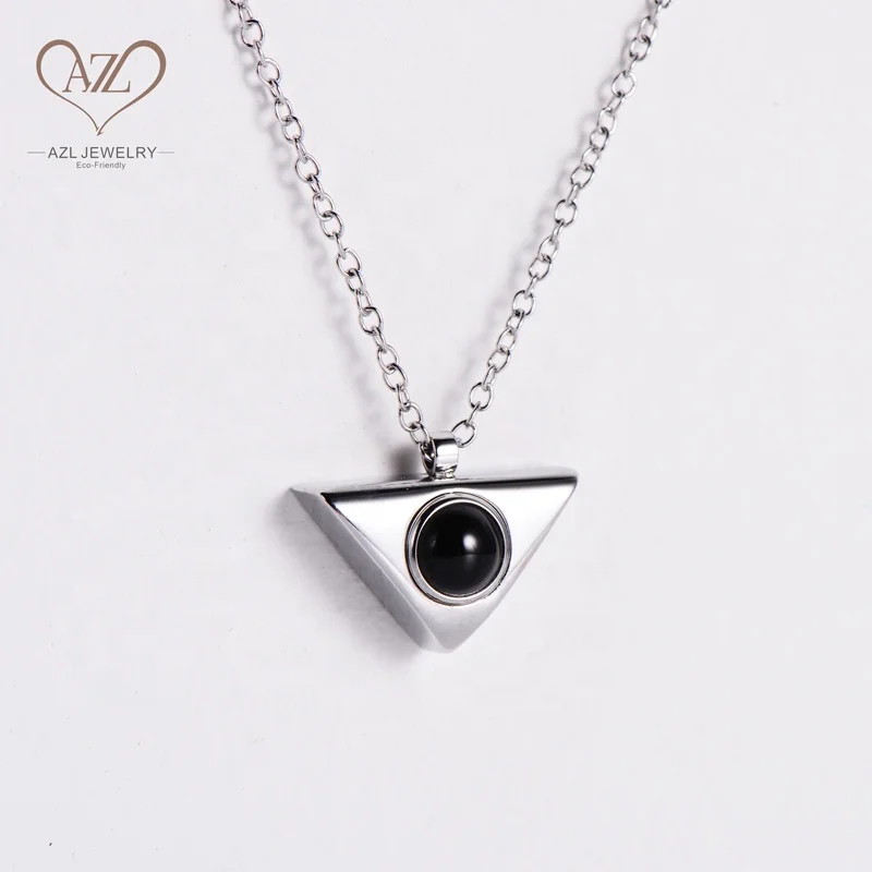 Collares Statement 100 Language I Love You Silver Custom Picture Projection Chocker Necklaces 2024 Memory Gifts