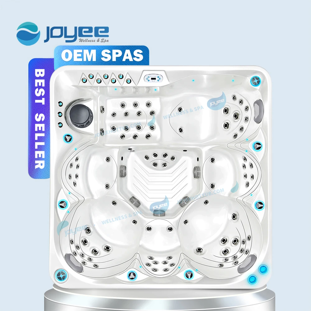 JOYEE Approval Outdoor Whirlpool Massage Balboa Acrylic Spa With Led Lights whirlpool bubble spas jacuzzier spas and hot tubs