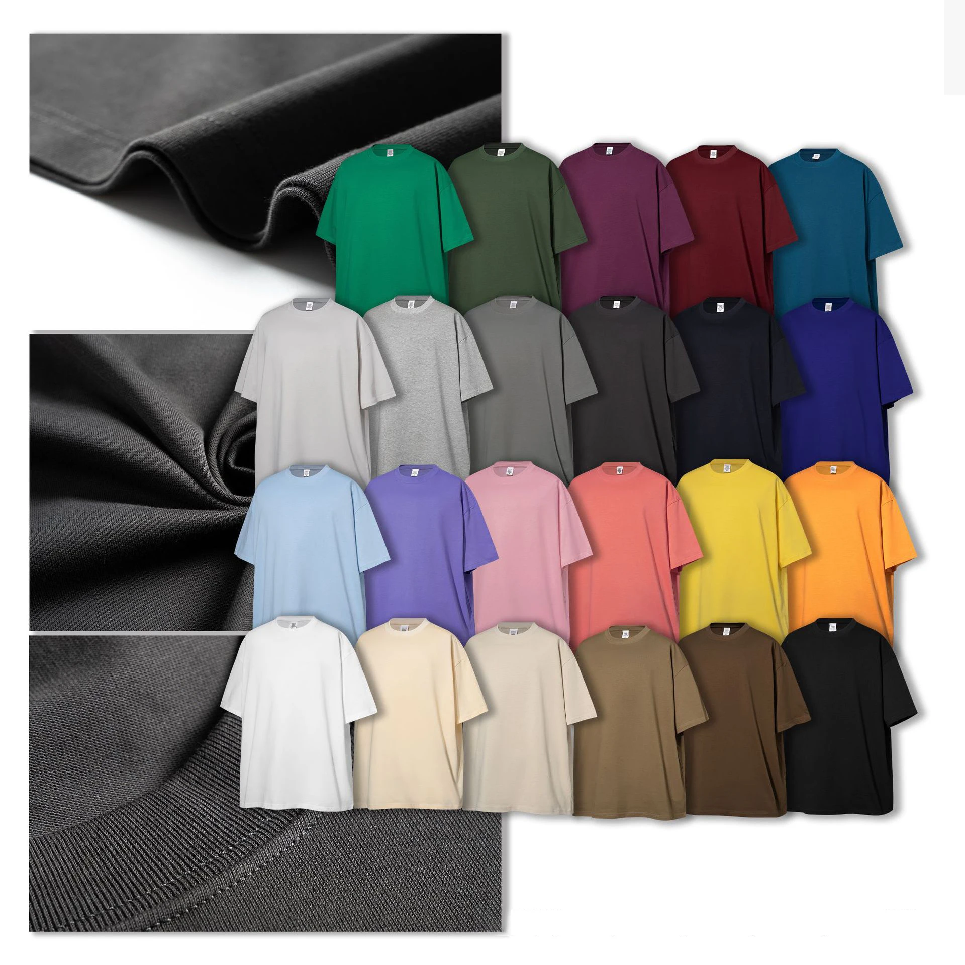 LMT2090 Manufacturer Custom Print 23 Colors 270 Gsm 100% Cotton Heavy Weight Tee Shirt Oversized TShirts