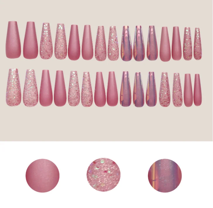 
2021 New Style Fashion Finger Nail Art Decorations Private Label Press On Nails For Salon 