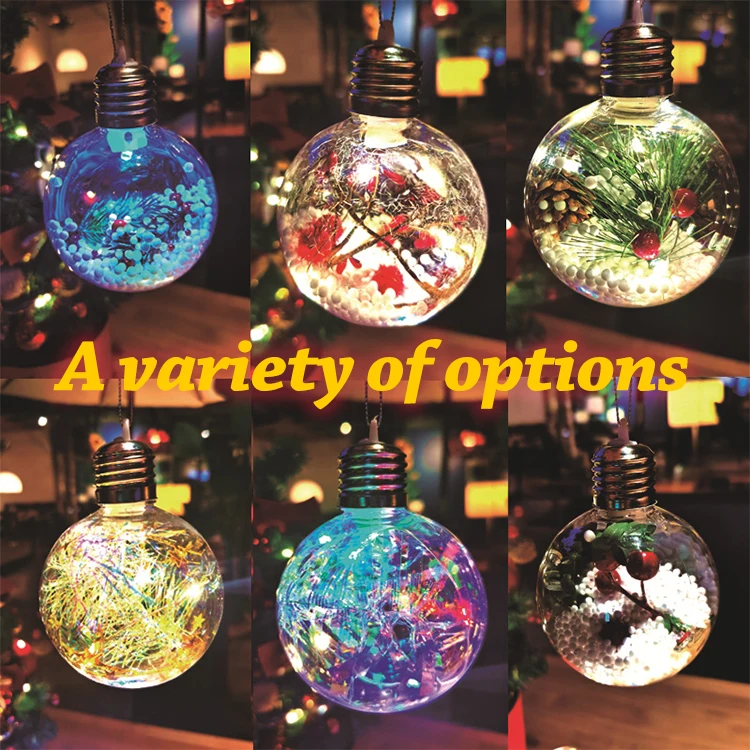 Howlighting Christmas Decoration Christmas Tree Ball Ornaments Home Decoration Xmas Transparent Ball