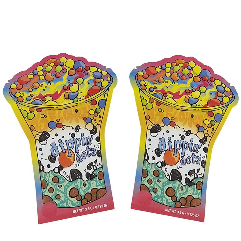 Custom Printed Soft Touch Cali Packs 3.5g Canned Bottle Popcorn Shape Aluminum Foil Smell Proof  7g 35g Edible Die Cut Mylar Bag