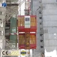 Double cages construction hoist elevator building lifting hoist construction hoist