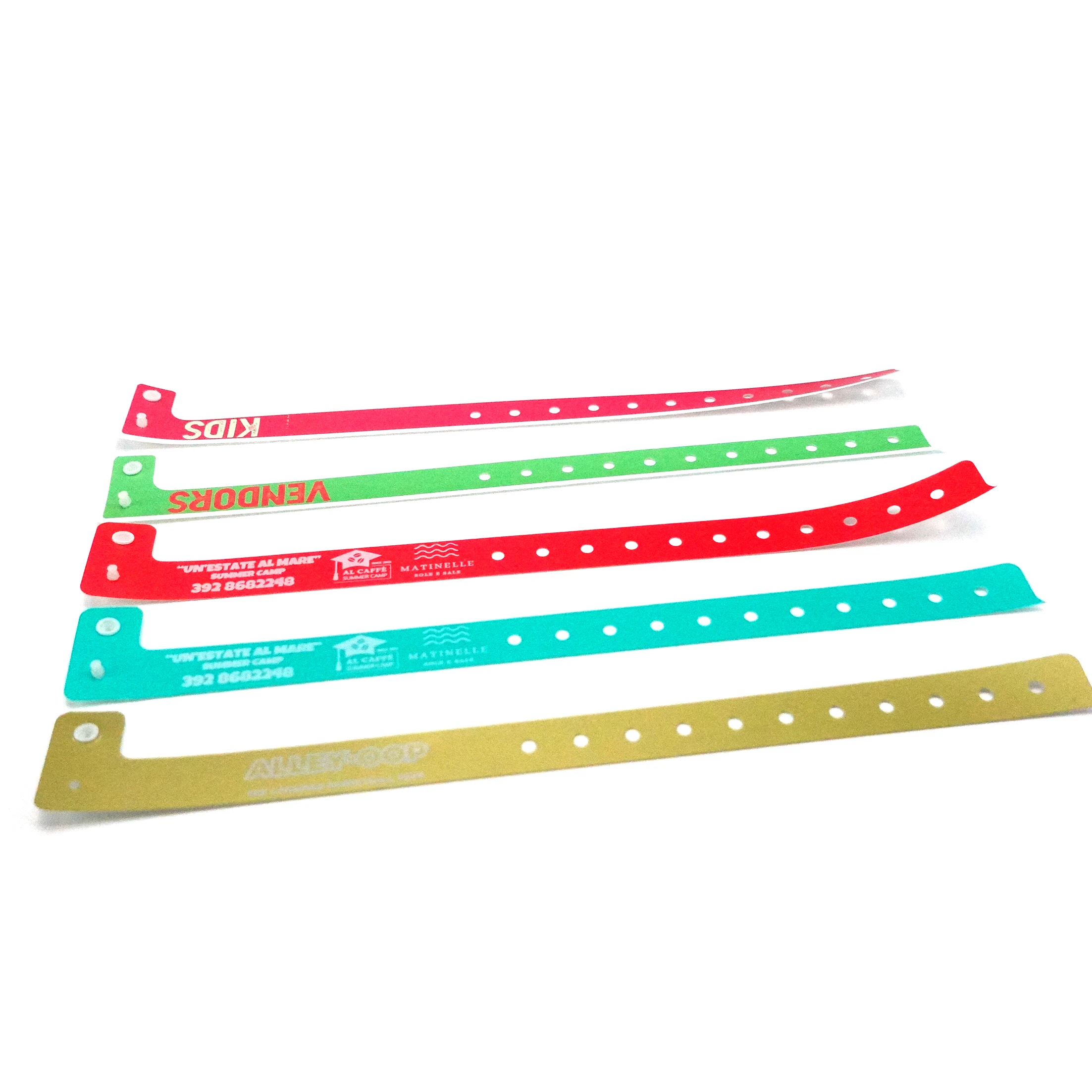 Fashion new entertainment wristbands disposable identification bracelets tickets admission customized printing LOGO