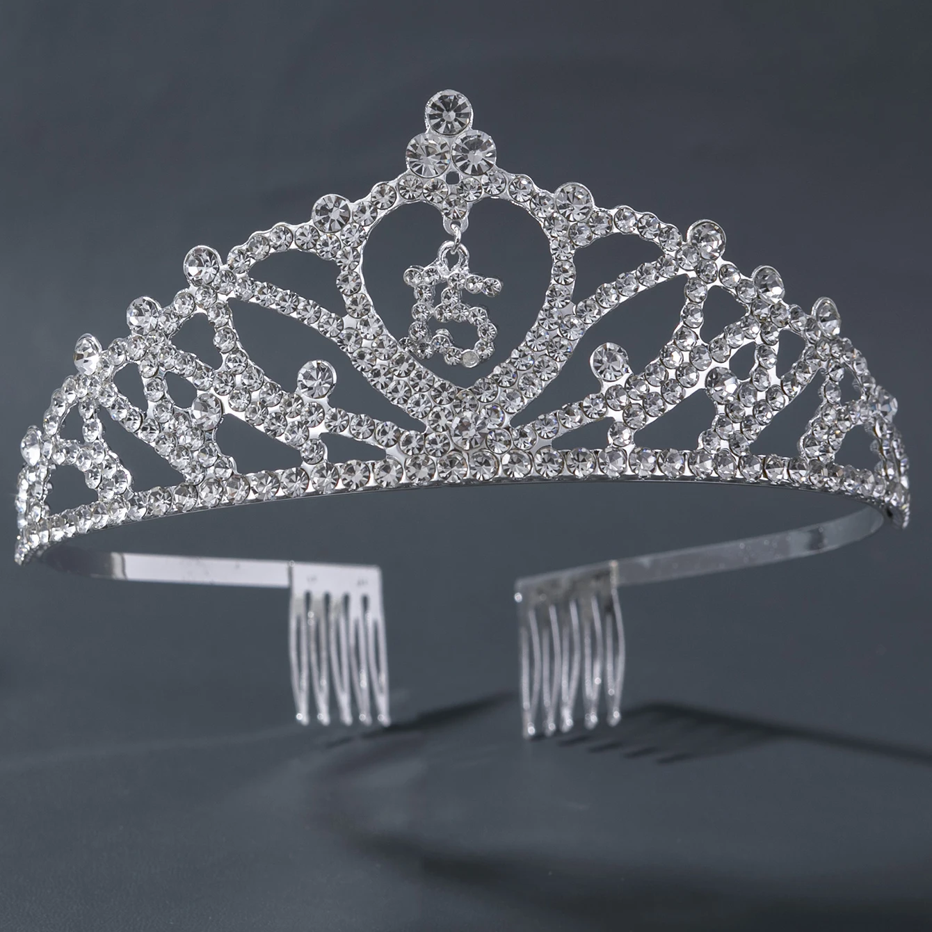 Hair Accessories Jewelry Rhinestone Happy Birthday 15 Years Old Girl Crown High Quality Princess Crystal Kids Tiara Para 15 Ano