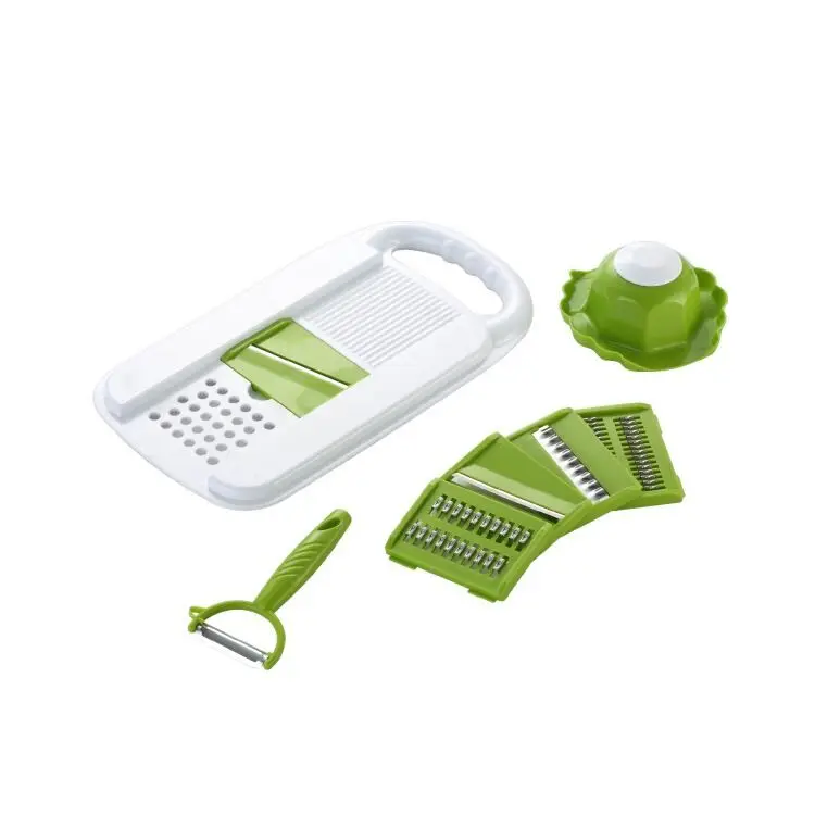 Best Selling plastic   5 in 1 kitchen  vegetable  grater with  fruit peeler