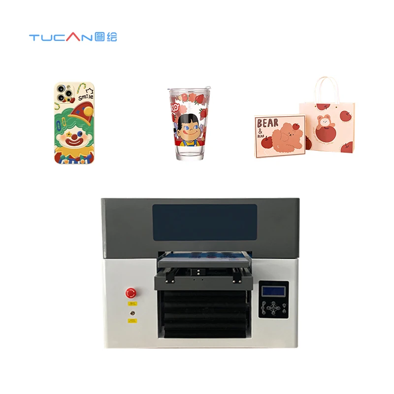 New Small scale A3 Size 3360 XP600 print Head 3D Effect Phone Case PVC Card Aluminum Cans UV Flatbed Printer