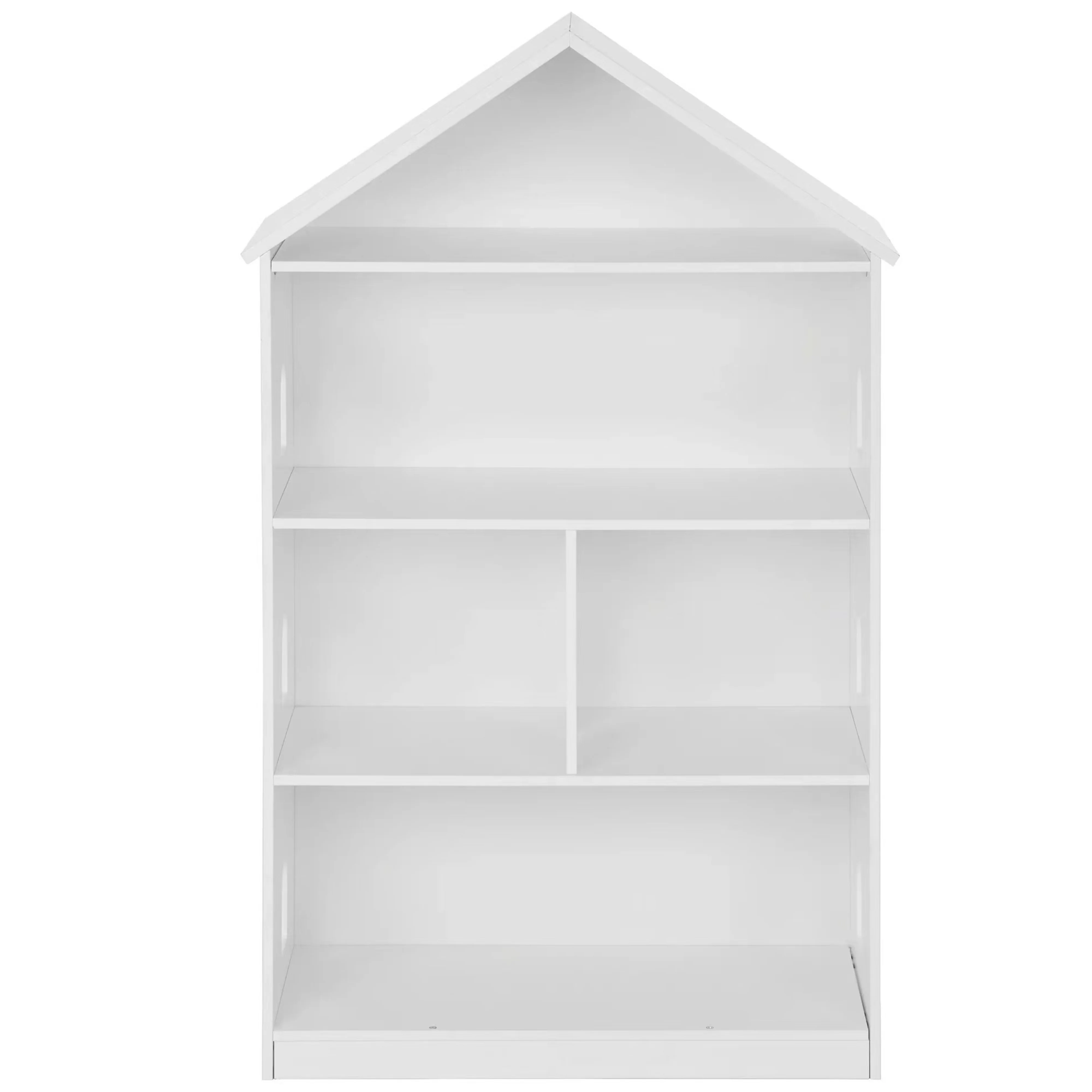 Kids Wooden House Book Shelf Bookcase Storage Rack Display Shelving Unit Wood Children Books Games Toys Baby Furniture