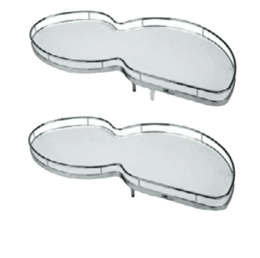 ROEASY Kitchen Soft Close Revolving Storage Baskets Swing Tray Magic Corner for Cabinet Blind Corner