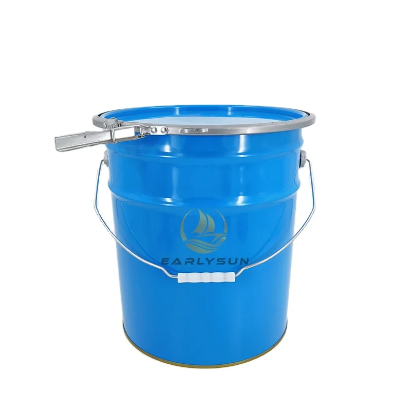 UN approved 13 litre steel bucket empty tin pail with lock ring lid for paint