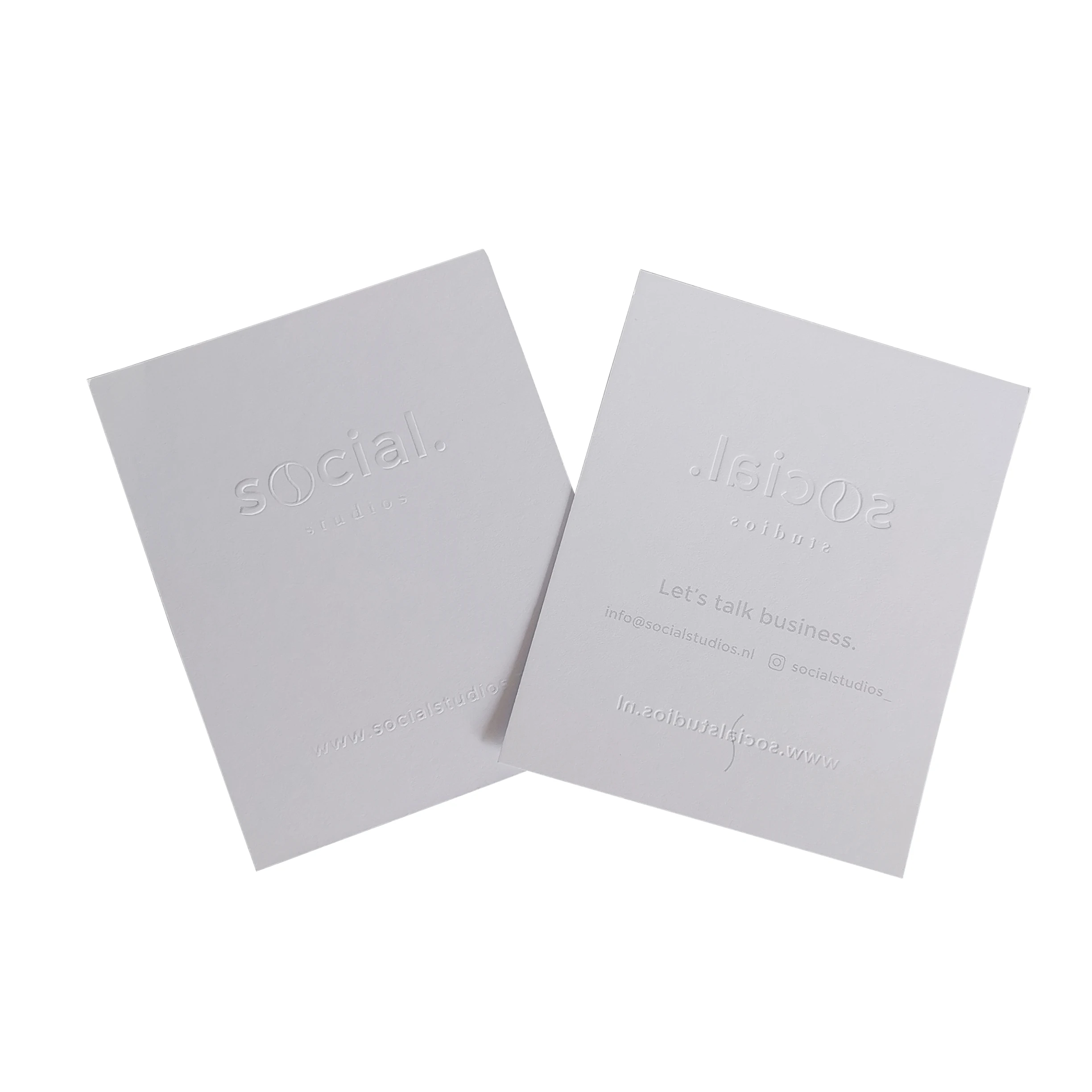 Luxury Hot Sale White Paper Playing Embossing Post Card Paper Cards