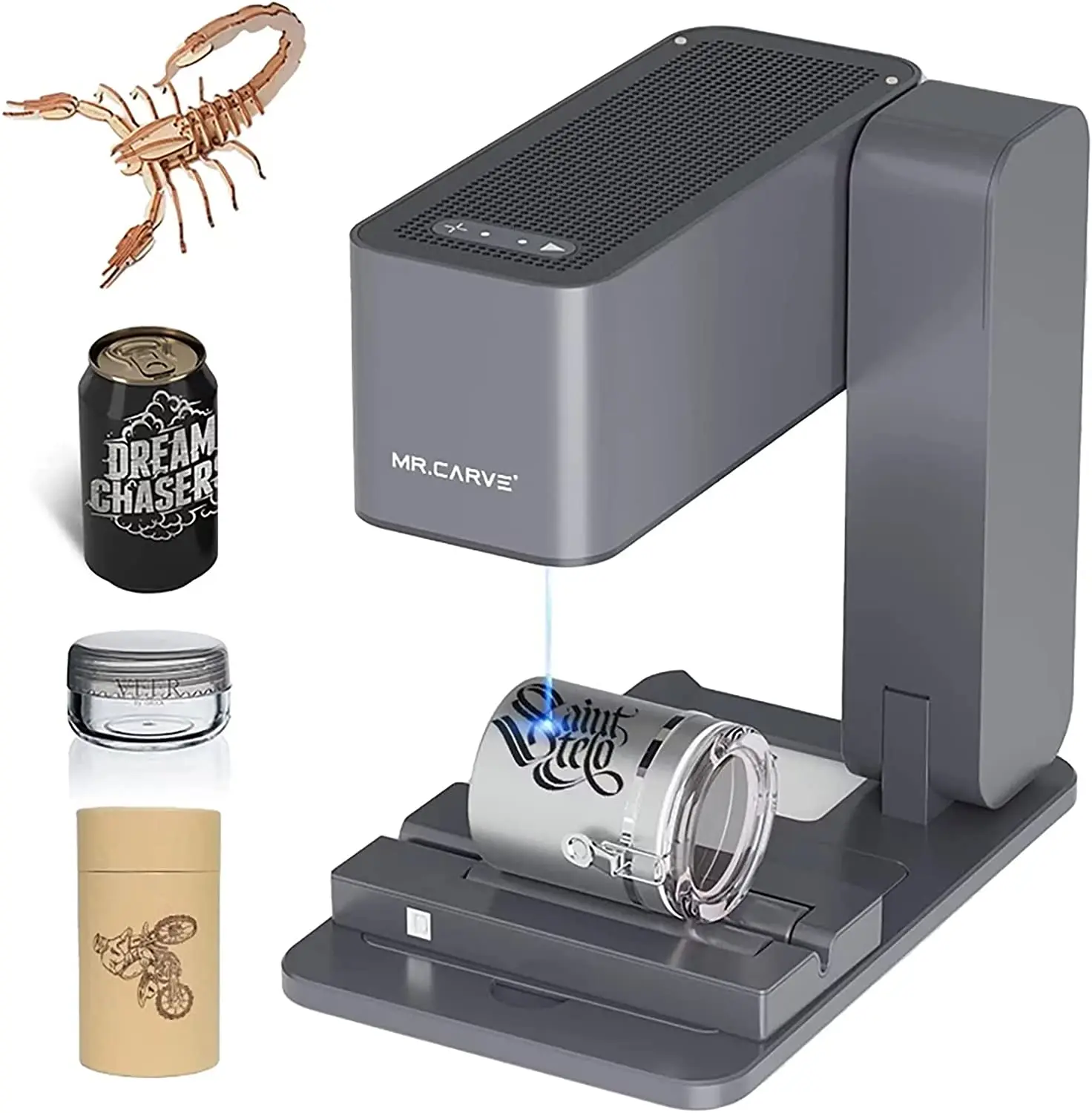 MR.CARVE C1 Fully Automatic Portable DIY Machine for Wood Paper Leather Rubber MDF Laser Engraving Machine For Home Use