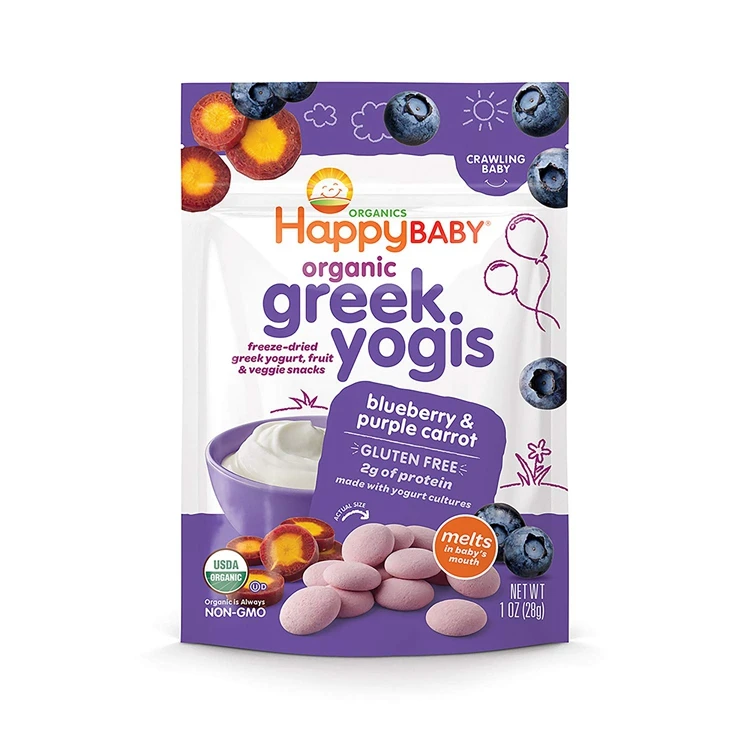 Custom Plastic Freeze-dried Yogurt Bag Smell Proof Stand Up Pouch Freeze Dried Candy Gummy Packaging Bags