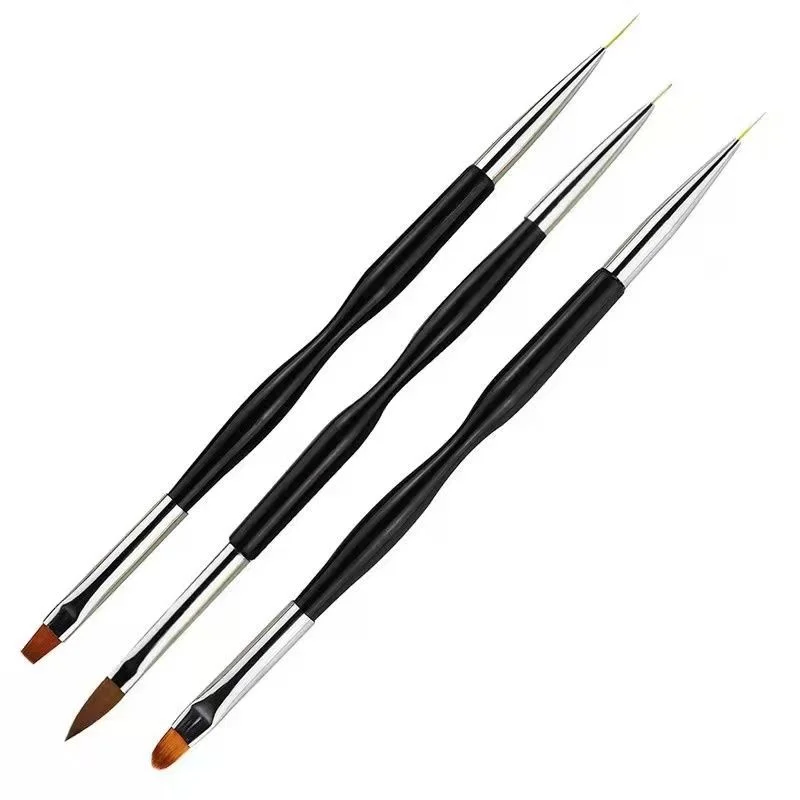 Dual-Headed Dual-Purpose Nail Art Pen Set Small Waist Multi-Purpose Manicure Nylon Phototherapy Flower Outline Boxed Brush