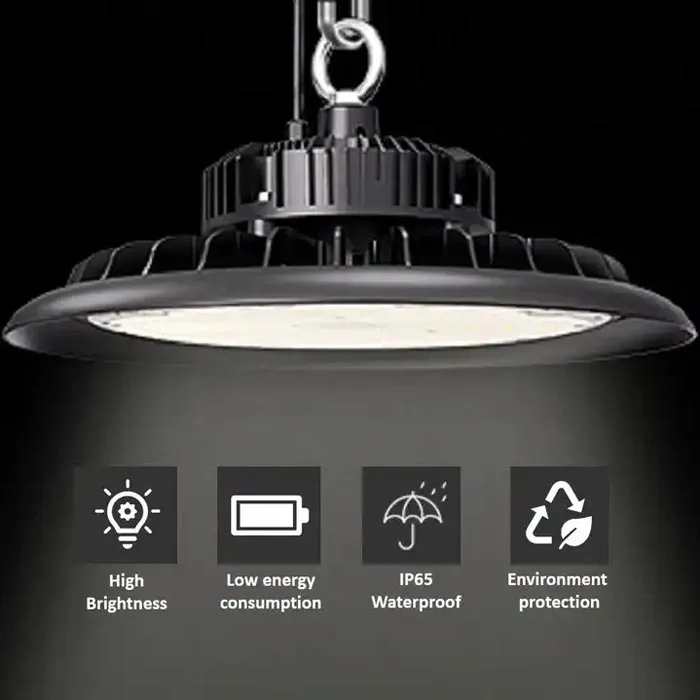 MIC FACTORY WHOLESALE PRICE Waterproof IP66 Industrial Lighting, Anti-glare UFO 100W 150W High Bay Light