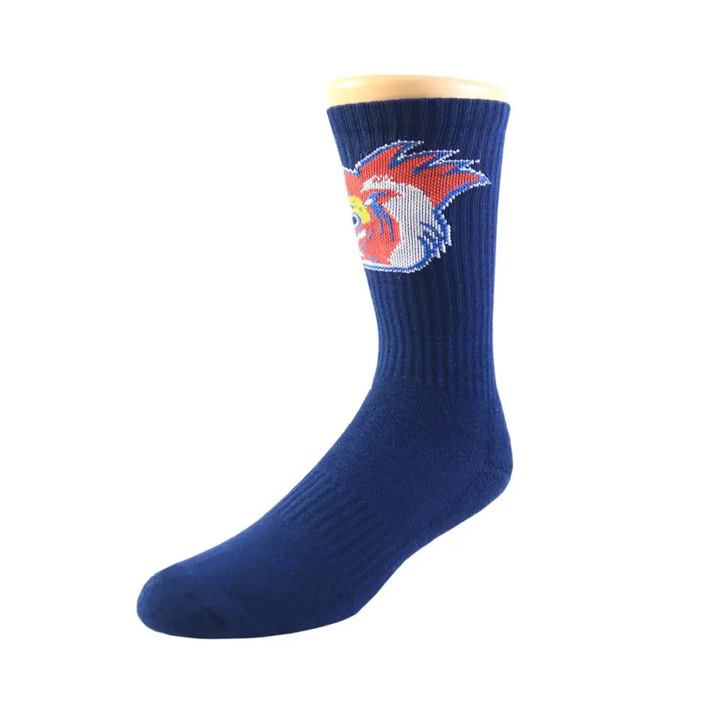 China factory custom wholesale combed cotton running sock  sports breathable crew men socks