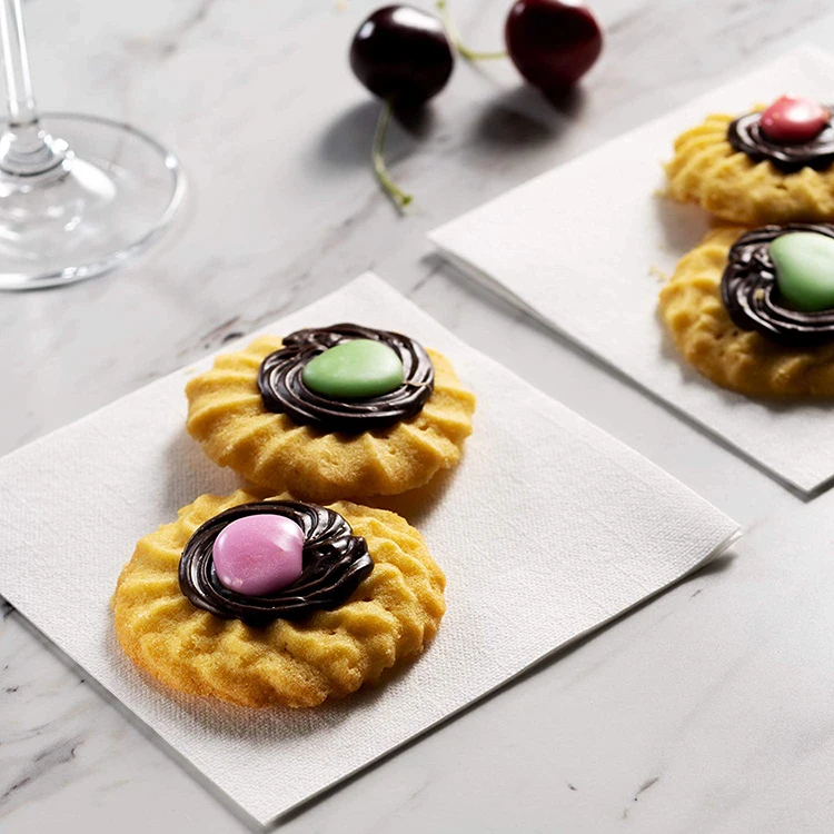 Custom Logo Disposable Cocktail Restaurant Bar Floral Paper Napkins Airlaid Napkin Paper