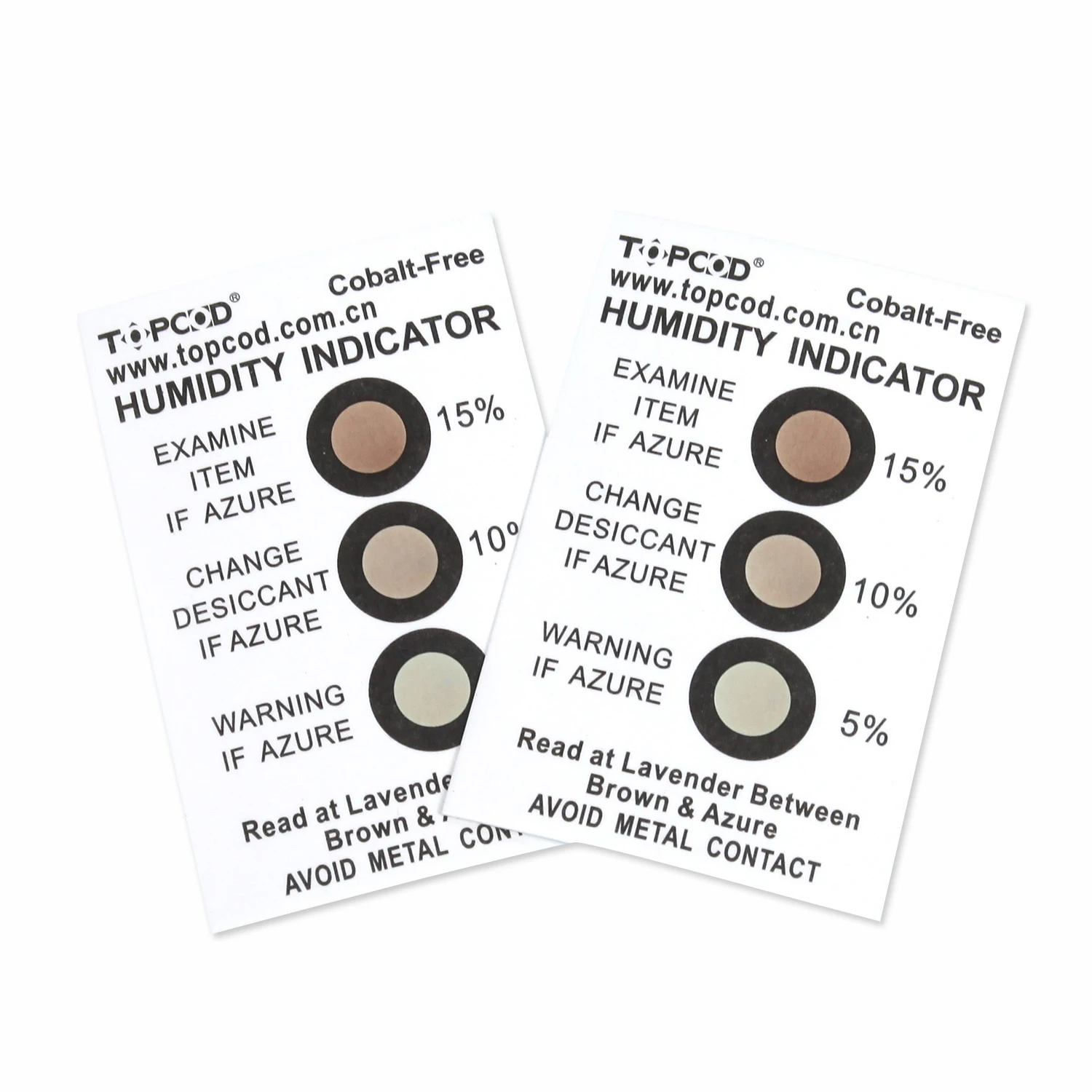 RoHS Approved 3 Dots Humidity Indicator Card for PCB Packing