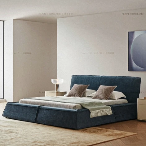 Velvet Bed Custom Design Style Simple Beauty Velvet Storage King Size Bed