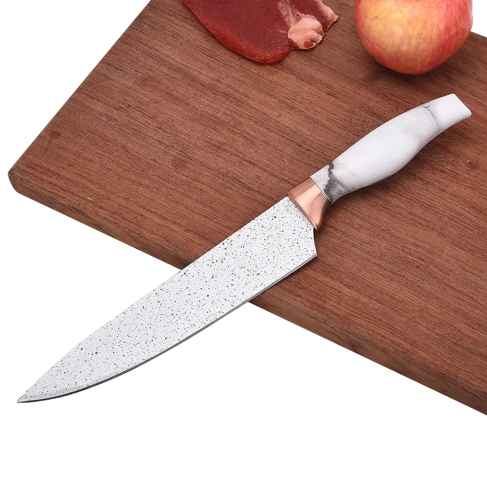 
Stainless steel marble marble set handle five knives stainless steel serrated knife 