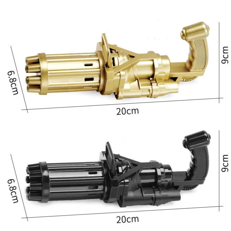 Top Kids Gift Electric Bubble Machine Summer Outdoor & Indoor Kids Automatic Gatling Soap Water Bubble Machine Bubble Gun Toys