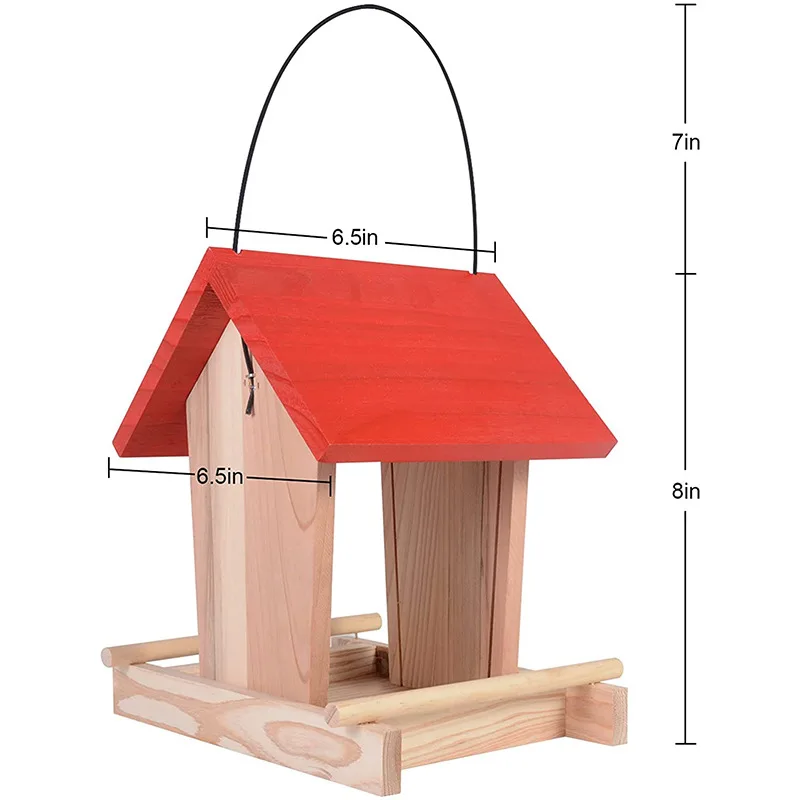2022 New Creative Wooden Bird Nest Wooden Cage Bird Feeder Outdoor Humming House