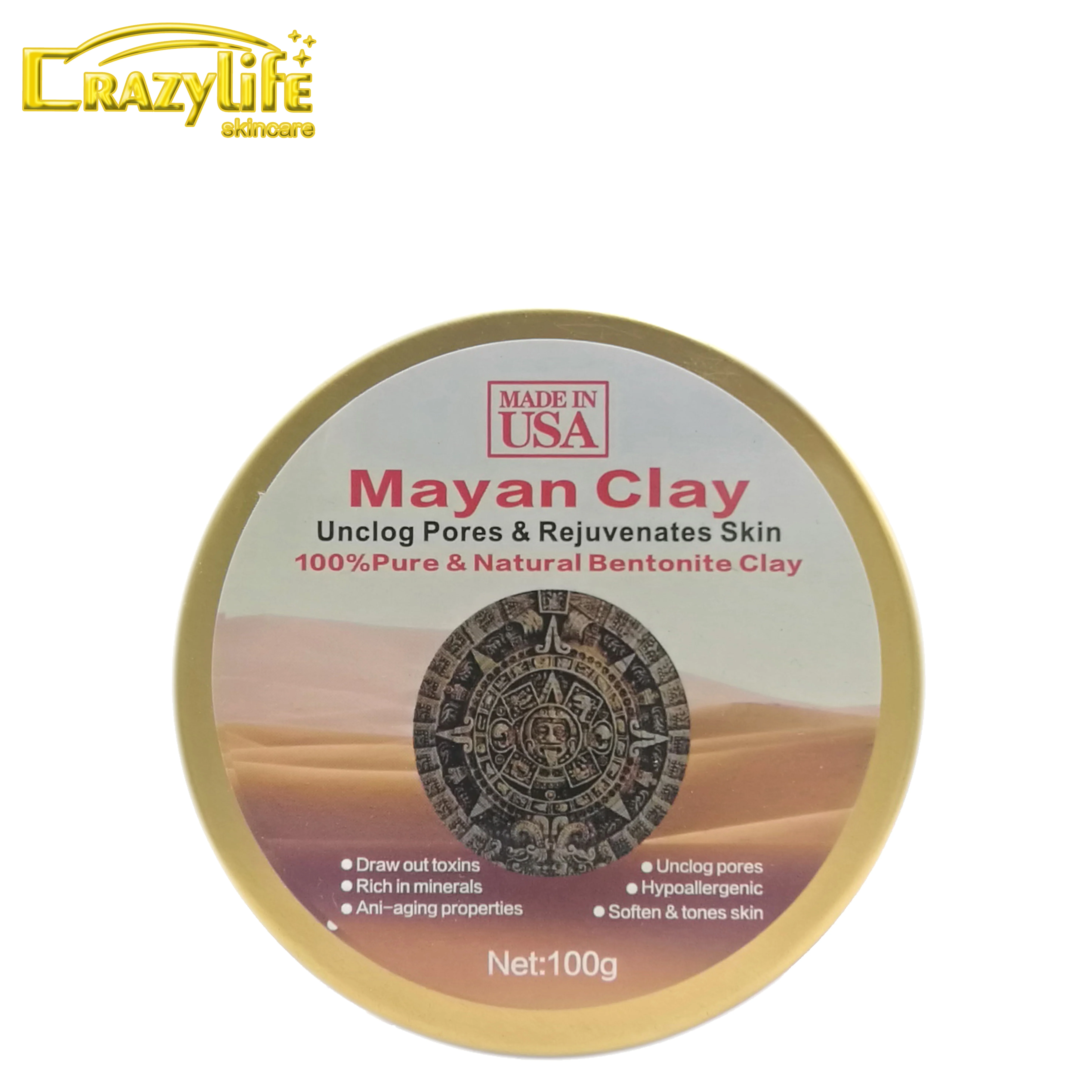 Healing Bentonite Detox Clay 100% Natural Powder Face Body Deep Pore Cleansing Improves Rashes and Skin Conditions