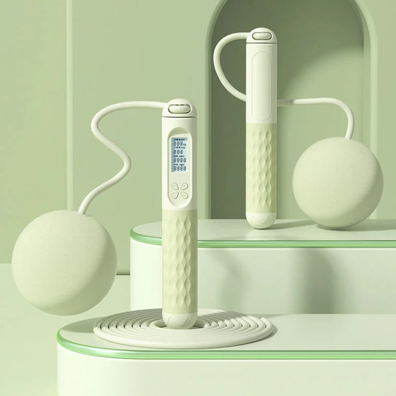 Professional Wireless Springseil Fitness Digital Rope Skipping Calorie Counter Smart Weighted Cordless Jump Rope with Ball