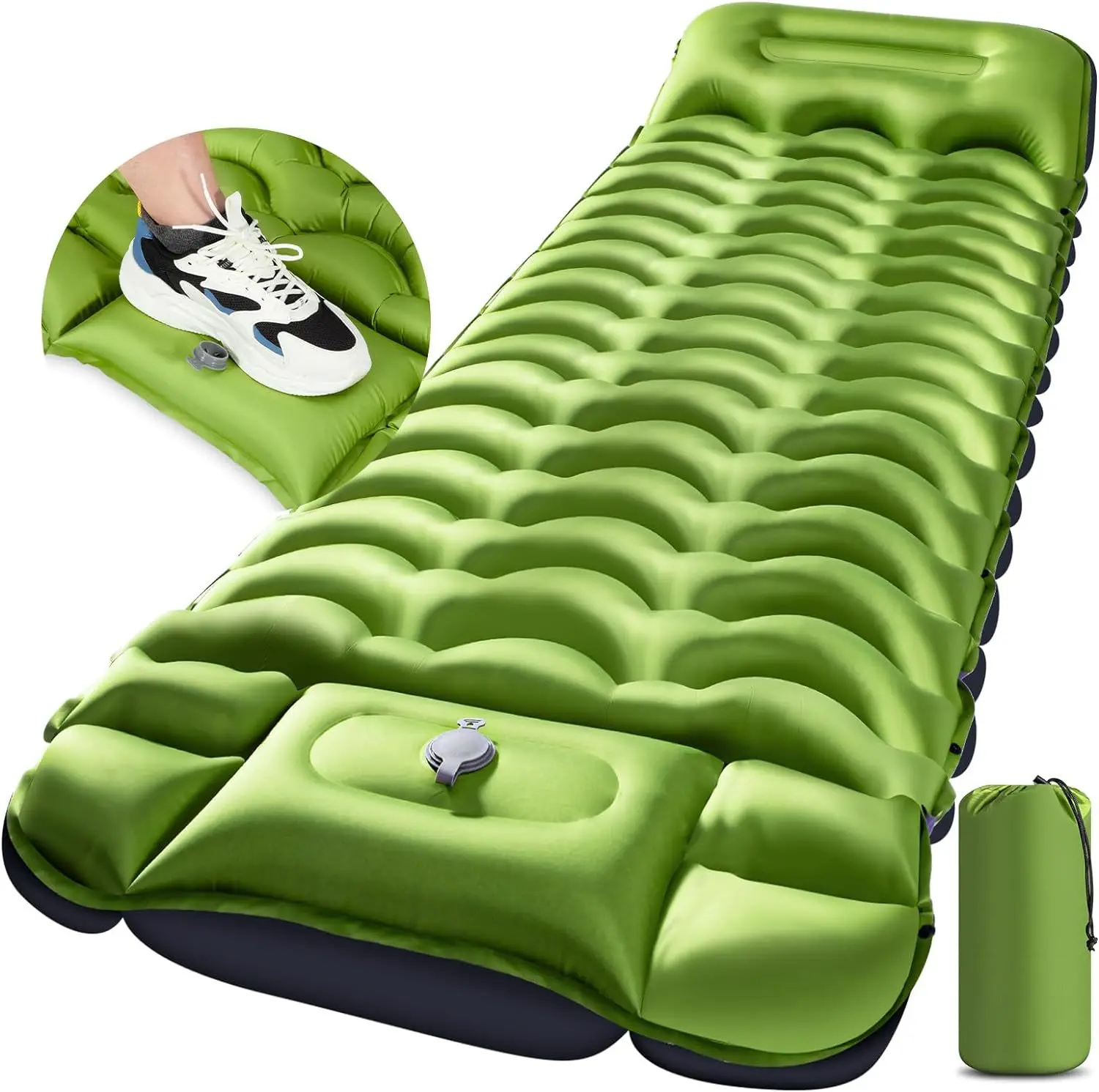 Self-inflatable Air Mattress Ultralight Waterproof Pad Portable Inflatable Rolling Camping Hiking Sleeping Mat