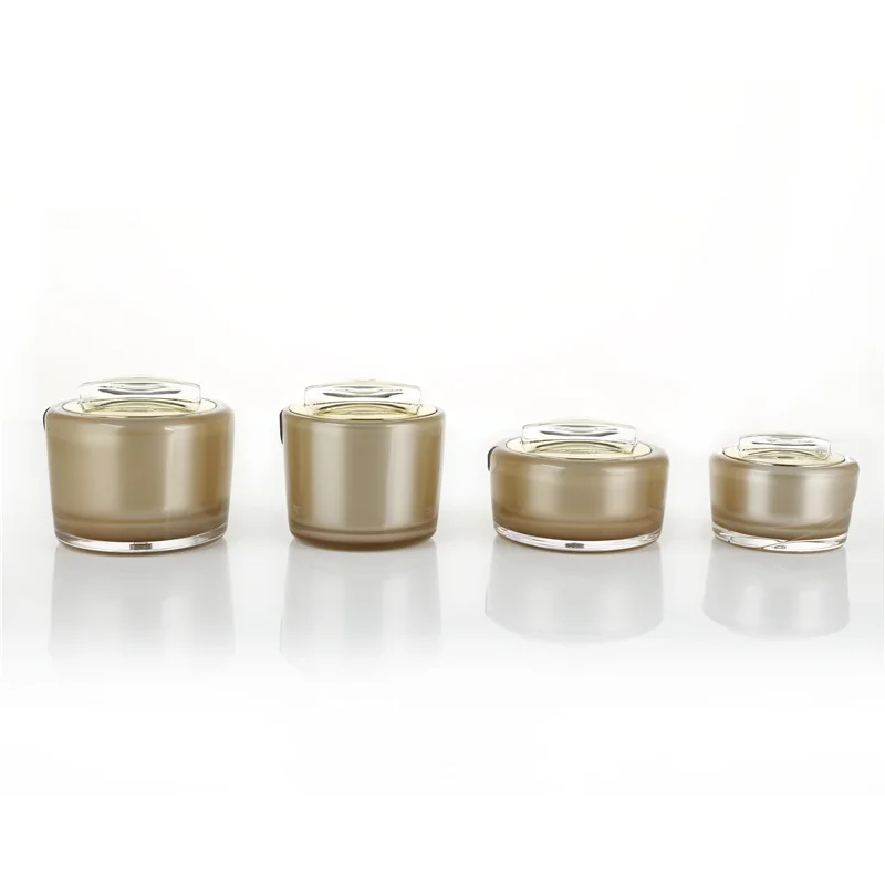Korean style round luxury anti wrinkle acrylic jar 30g anti wrinkle Plastic round jar face cream cosmetic round jar