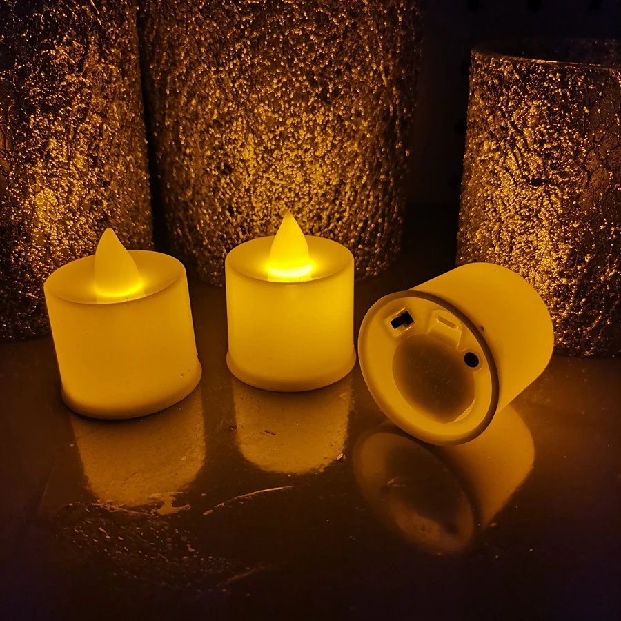 Battery-powered Halloween Candles Small Round Christmas Candle