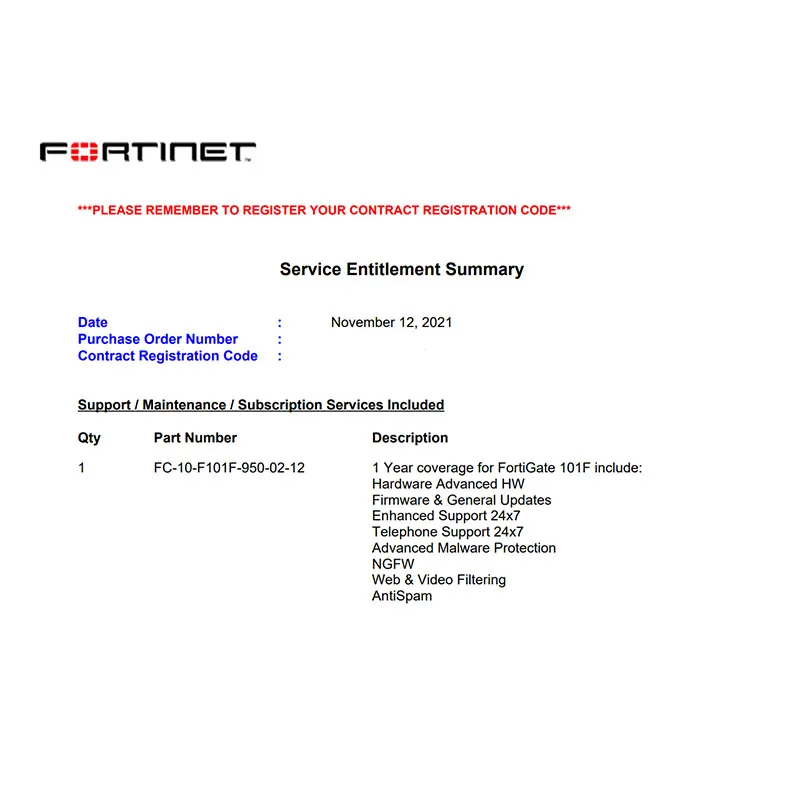 FortiGate снуд номерных знаков