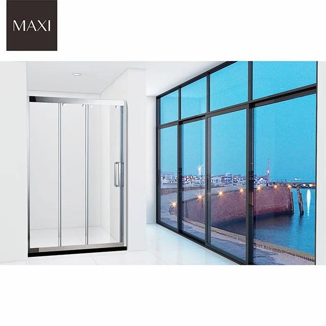 
Luxury sliding door tempered clear glass shower cubicle screen MX-13032K 