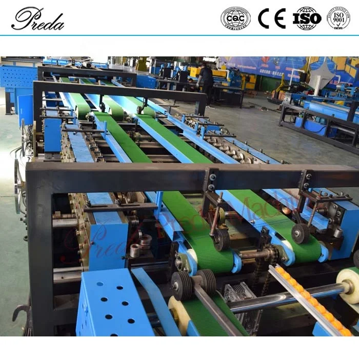 European standard tube making machine with 4 coil cradles decoiler auto duct production line 5 auto line 6