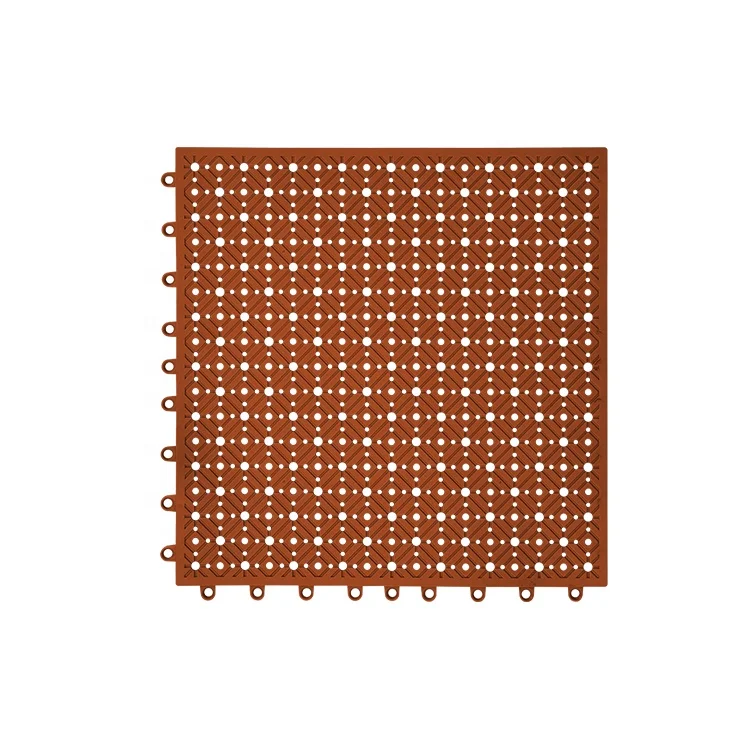 
YIDE Top grade ECO-friendly soft PVC drainage flooring plastic tiles for balcony and kitchen 